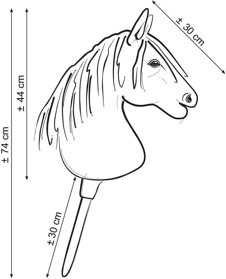 Cheval Hobby Horse frison – tête de cheval