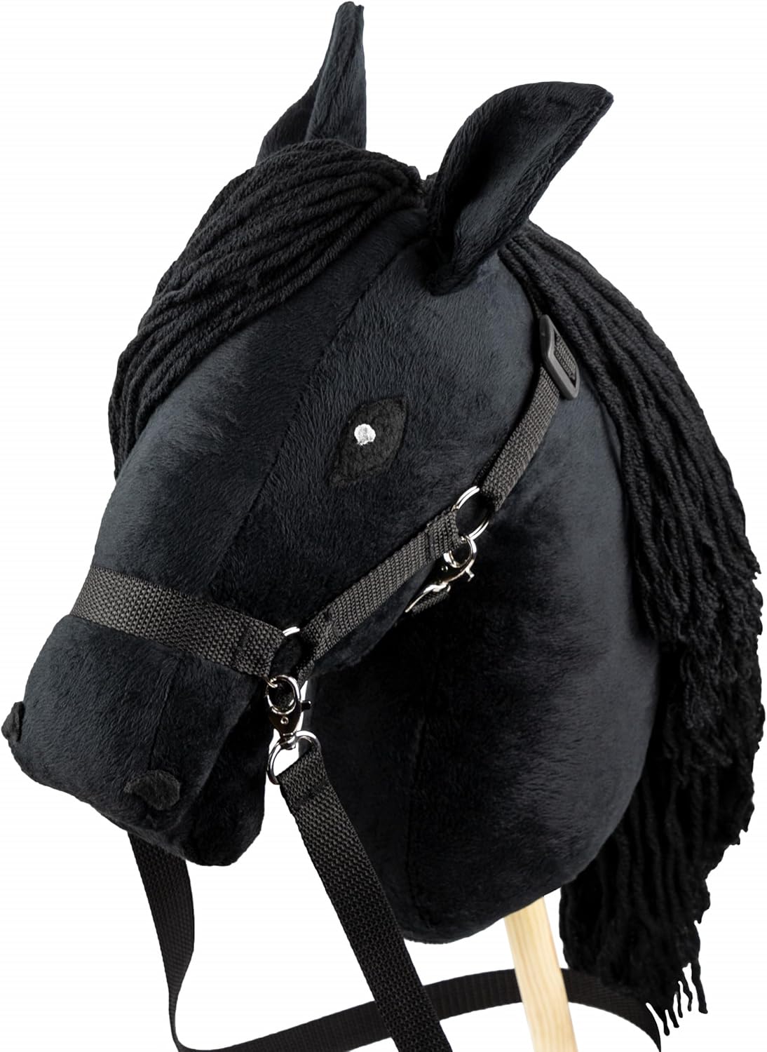 Cheval Hobby Horse Noir – Modèle Réaliste pour Hobby Horsing